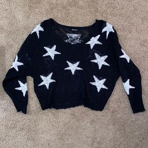 Black and white star sweater